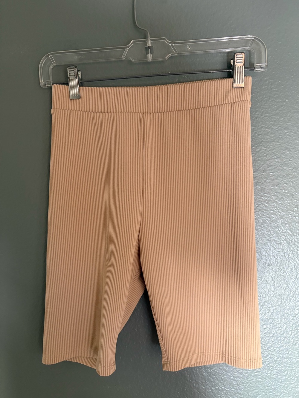H&M  Ribbed Bike Shorts in Beige
Size Small
